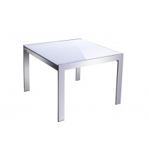 Deluxe Square White Glass Coffee Table 600