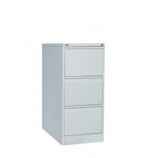 GO Heavy Duty Metal Filing Cabinet 3 Drawers - SILVER