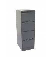 GO Heavy Duty Metal Filing Cabinet 4 Drawers - GRAPHITE