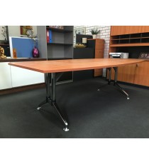 Boardroom Table with Splayed Polish Chrome Legs - Check Stock
