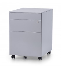 Metal Mobile Pedestal with Lock - Silver 390W