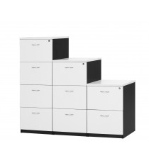 2 Drawer Filing Cabinet White Ironstone - 3 Sizes