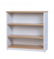 Small Open Bookcase 900H - Oak over White 