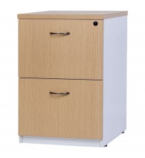 Logan 2 Drawer Filing Cabinet - Oak Over White