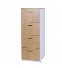 Logan 4 Drawer Filing Cabinet - Oak Over White
