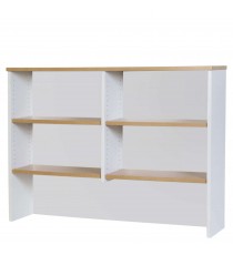 Oak Desk Hutch 1500 - Oak over White