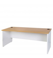 Open Slab Desk 1500 x 750 - Oak Over White 