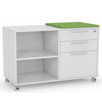Mobile Caddy with Drawers and Open Shelves - White Or Custom TOP