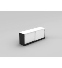 Sliding Door Credenza / Buffet 1200 WHITE Charcoal - 4 Colours