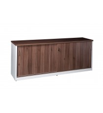 Premium Walnut Sliding Door Credenza - Casnan1800
