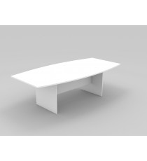 Boardroom Table Boat Shape White - 5 Colour Options