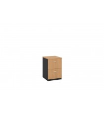 2 Drawers Filing Cabinet with Lock - BEECH