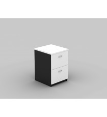 2 Drawer Filing Cabinet with Lock - 4 Colours