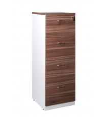 Premium 4 Drawers Filing Cabinet CASNAN Walnut - 3 Colours