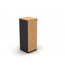 4 Drawers Filing Cabinet BEECH - 5 Colours