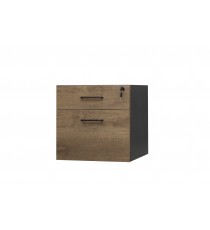 Premium Walnut Fixed Pedestal 2 Drawers Regal - 3 Colours