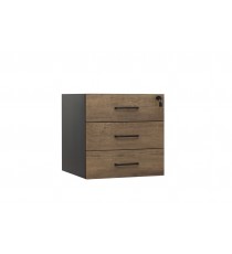 Premium Walnut Fixed Pedestal 3 Drawers Regal - 3 Colours