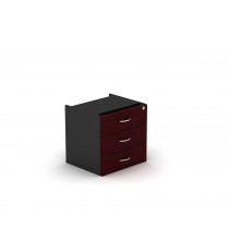 Fixed Pedestal 3 Drawers With Lock Redwood - 5 Colours