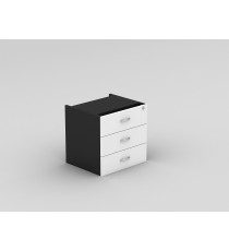 Fixed Pedestal 3 Drawers With Lock WCH - 5 Colours