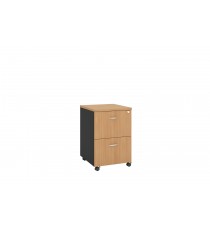 Mobile Pedestal 2 Drawers BEECH - 5 Colours