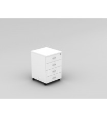 Mobile Pedestal 4 Drawers White - 5 Colours