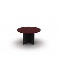 Round Meeting Table with Cross Base 900 Redwood - And 5 Colours