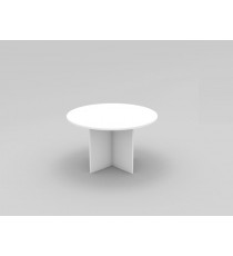 Round Meeting Table with Cross Base 900 WHITE - And 5 Colours