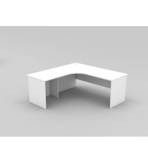 Radial Corner Workstation 2 Piece WHITE - And 4 Colours