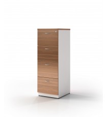 Premium 4 Drawers Filing Cabinet Virginia Walnut - 3 Colours