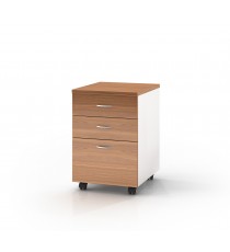 Premium Walnut Mobile Pedestal 3 Drawers - 3 Colours