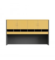 Pigeon Hole Hutch with Overhead Cupboards 1800 BEECH - More Colours