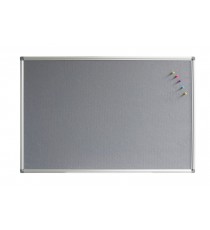 Premium Grey Fabric Office Pin Board - 900H