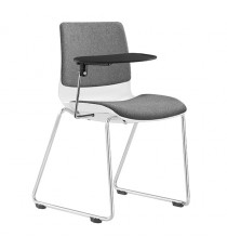 Pod Upholstered Tablet Chair - Sled Frame