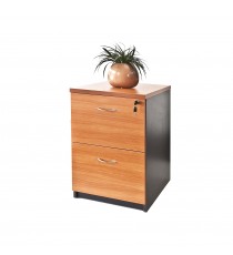 2 Drawer Filing Cabinet  with Lock Cherry - 4 Colours