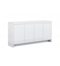 Stone Top Counter Credenza 1600 - Glossy White 