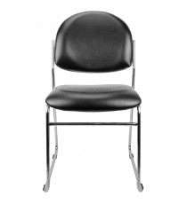 Rod PU Black Visitor Chair 