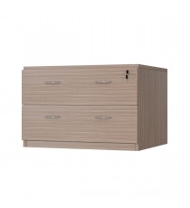2 Drawers Lateral Filing Cabinet - Tawny Linewood