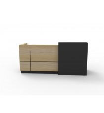 Sempre Reception Counter - Black 2400