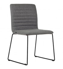 Smoke Upholstered Breakout Chair - Steel Frame