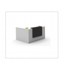 Opal L Shaped Reception Counter WHITE 2100
