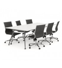 Team Black Boardroom Table 2400x1200 - Many Sizes