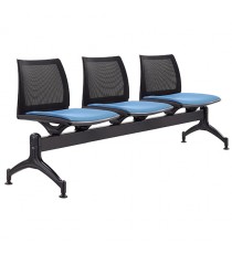 Vinn Mesh Back Beam 3 Seating - Upholstered