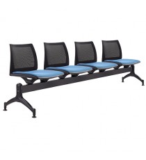 Vinn Mesh Back Beam 4 Seating - Upholstered