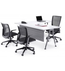 Vee L-Shaped Corner Workstation 1500 - Check Stock
