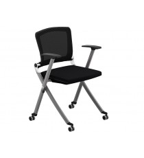 Ziggy Mesh Back Chair 4 leg with arms - CLEARANCE