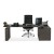 E1 Kingston Electric Executive Desk - Blackend Linewood