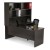 Corner Workstation Office Package - Blackened Linewood