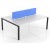 Plaza 50mm Square Legs Double Desk Frame 1800 - With Screen