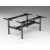 Argo Plus Electric Double Desk H Frame - CHARCOAL