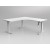AGILE Manual Height Adjustable Corner Workstation 1800 - WHITE